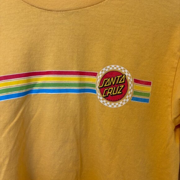 SANTA CRUZ long sleeved shirt Yellow Skateboard Size: Small - Picture 3 of 8